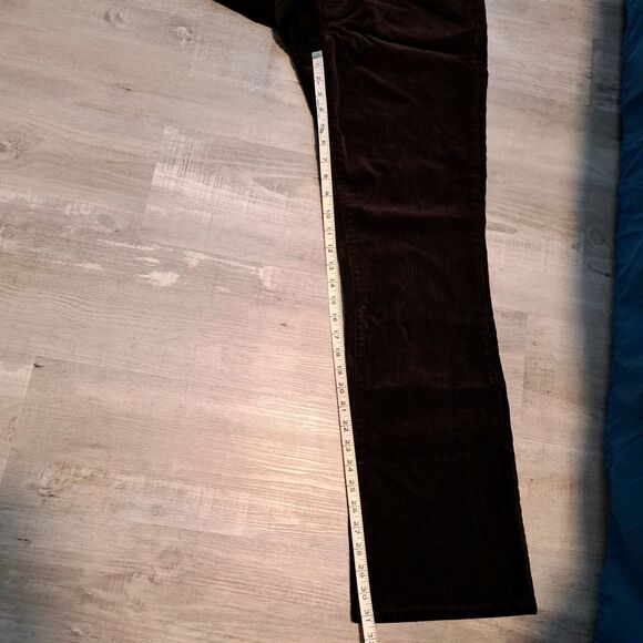 Lauren Jeans Ralph Lauren Corduroy Straight Pants Womens 12 Brown Y2K 31" Inseam - Picture 8 of 13
